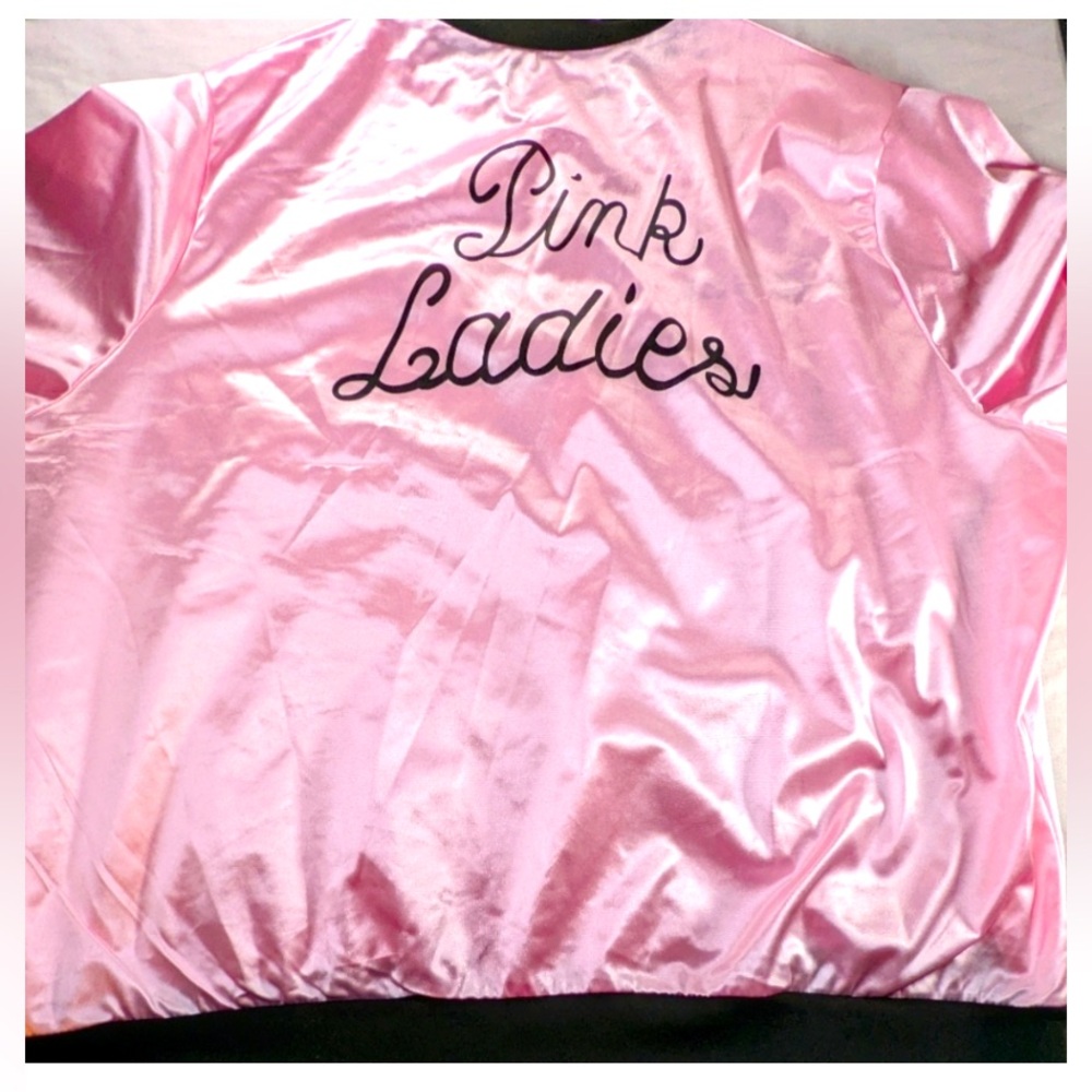 GREASE BROADWAY PINK LADIES SATIN JACKET~XL - Picture 4 of 11